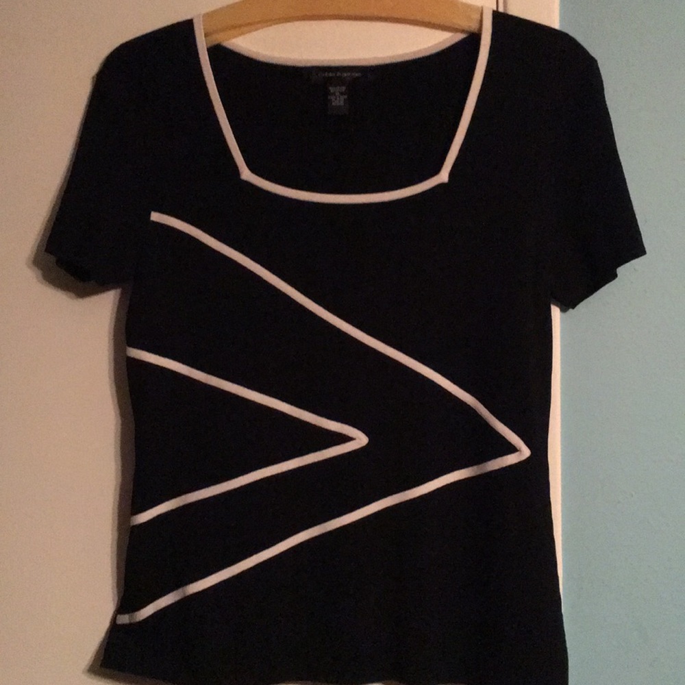 Cable & Gauge shortsleeved sweater top, xl